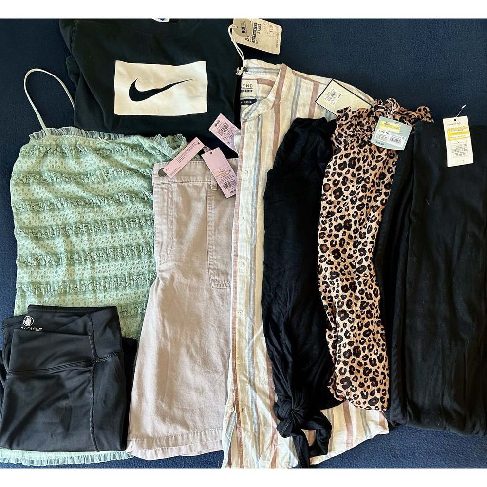 Huge Lot Ladies Size Large NEW &EUC Target Dress Summer Nike Shirt Top NWT $200+